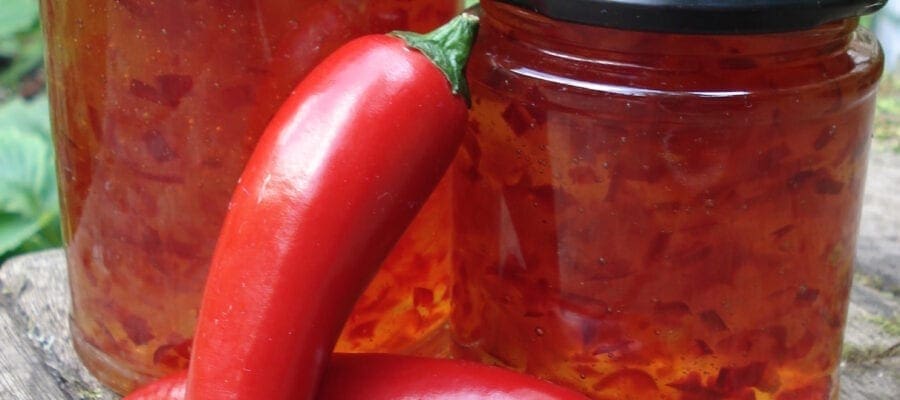 Chilli and red pepper jam
